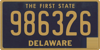 DE license plate 986326