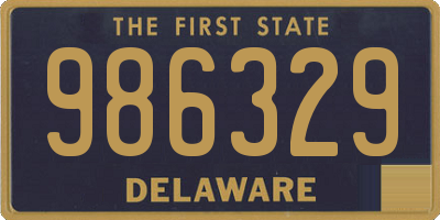 DE license plate 986329