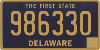 DE license plate 986330