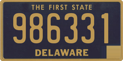 DE license plate 986331