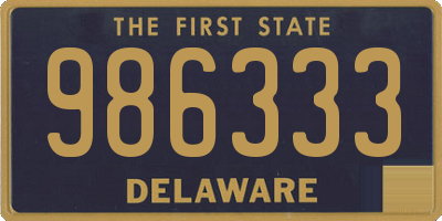DE license plate 986333
