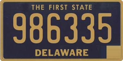 DE license plate 986335