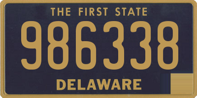 DE license plate 986338