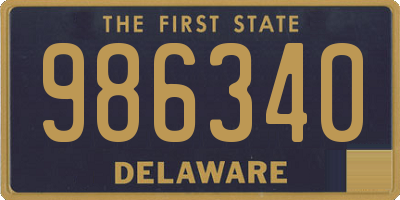 DE license plate 986340