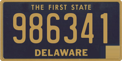 DE license plate 986341