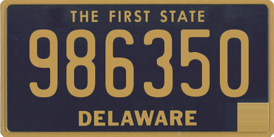 DE license plate 986350