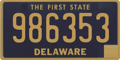 DE license plate 986353