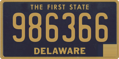 DE license plate 986366