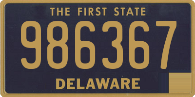 DE license plate 986367