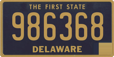 DE license plate 986368