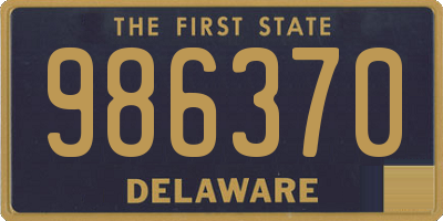 DE license plate 986370