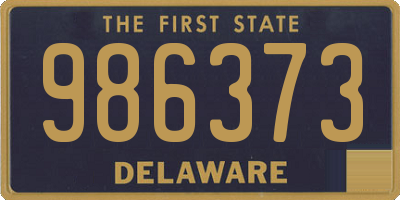 DE license plate 986373
