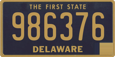 DE license plate 986376