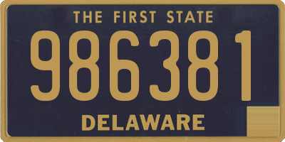 DE license plate 986381