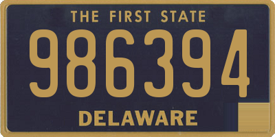 DE license plate 986394