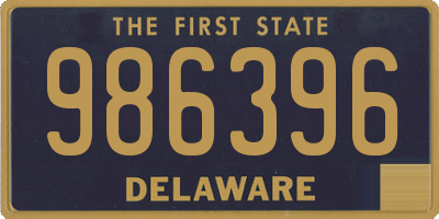 DE license plate 986396