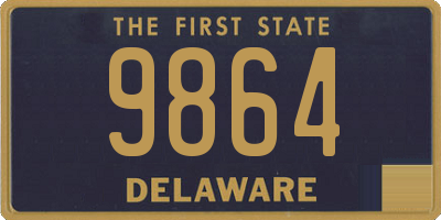 DE license plate 9864