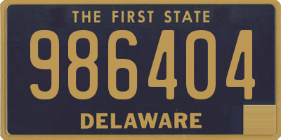 DE license plate 986404