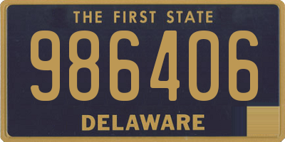 DE license plate 986406