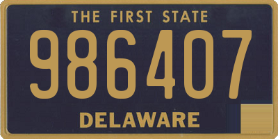 DE license plate 986407