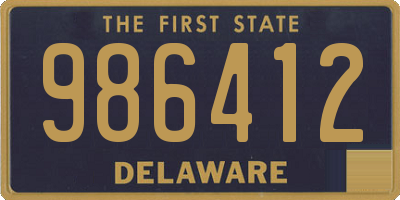 DE license plate 986412