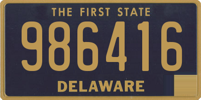 DE license plate 986416