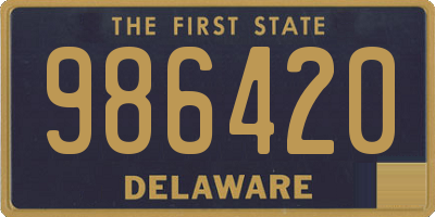 DE license plate 986420