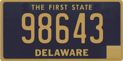 DE license plate 98643
