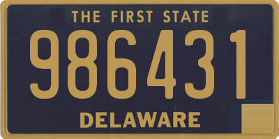 DE license plate 986431