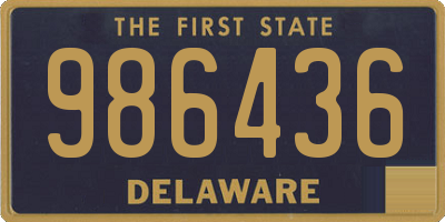 DE license plate 986436