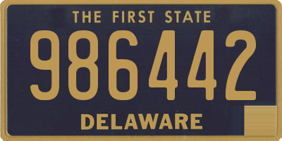 DE license plate 986442