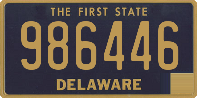 DE license plate 986446