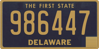 DE license plate 986447