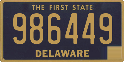 DE license plate 986449