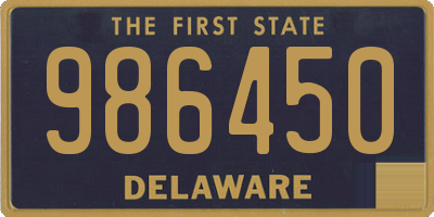 DE license plate 986450