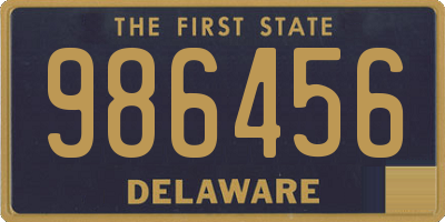 DE license plate 986456