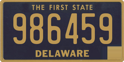 DE license plate 986459