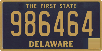 DE license plate 986464