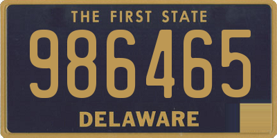 DE license plate 986465