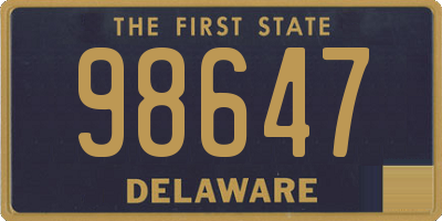 DE license plate 98647