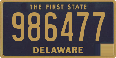 DE license plate 986477
