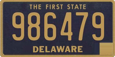 DE license plate 986479