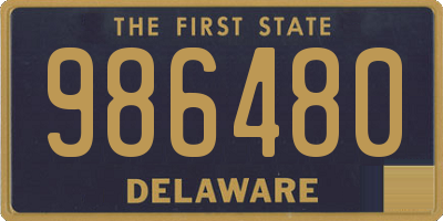 DE license plate 986480