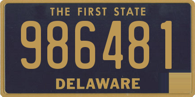 DE license plate 986481
