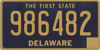 DE license plate 986482