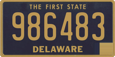 DE license plate 986483