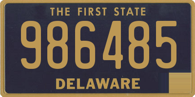 DE license plate 986485