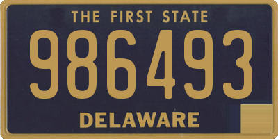 DE license plate 986493