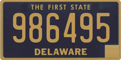 DE license plate 986495