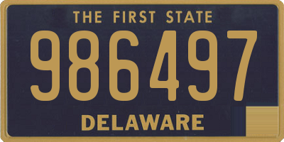 DE license plate 986497